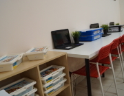Оборудование филиала в городе Череповце: конструкторы, ноутбуки, мебель, все что необходимо для занятий.